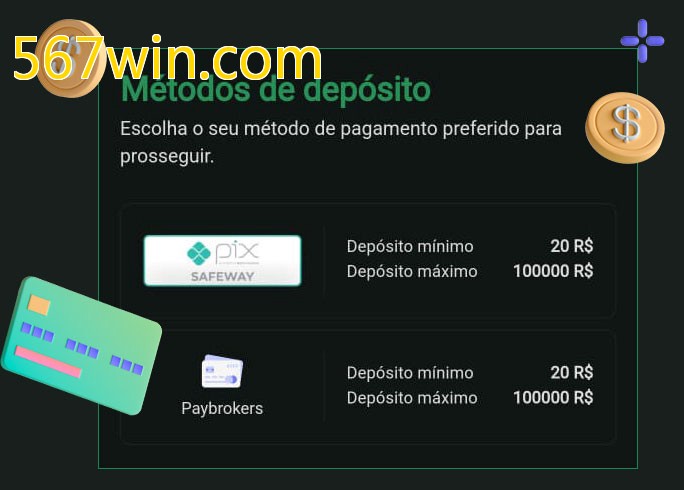 O cassino 567win.combet oferece uma grande variedade de métodos de pagamento